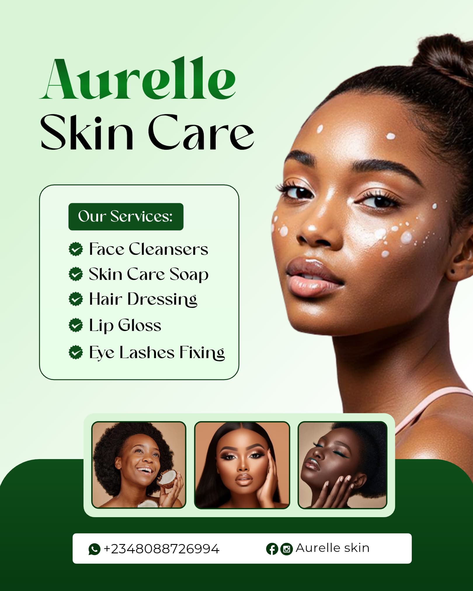 Aurelle Skin Care portfolio design by PrimeEdge Creative