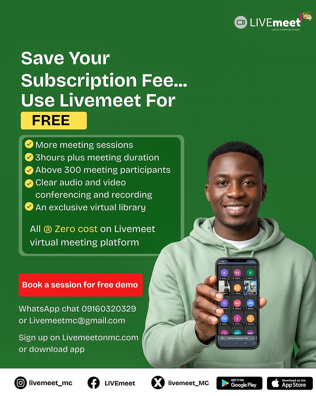 Livemeet portfolio design by PrimeEdge Creative