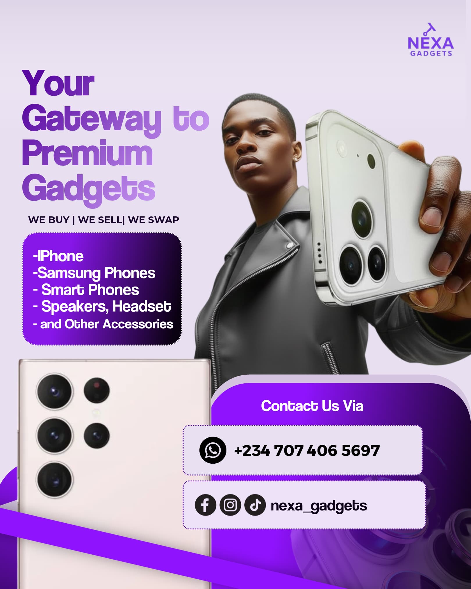 Nexa Gadgets portfolio design by PrimeEdge Creative