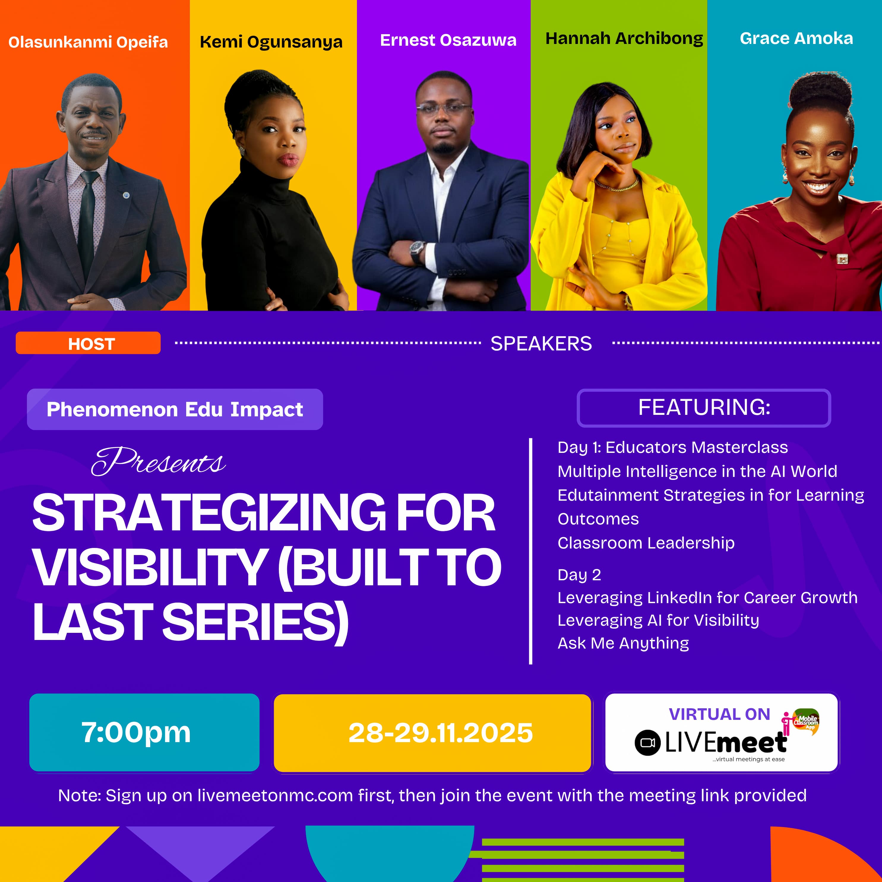 Phenomenon Edu Impact - Strategizing for Visibility Series portfolio design by PrimeEdge Creative