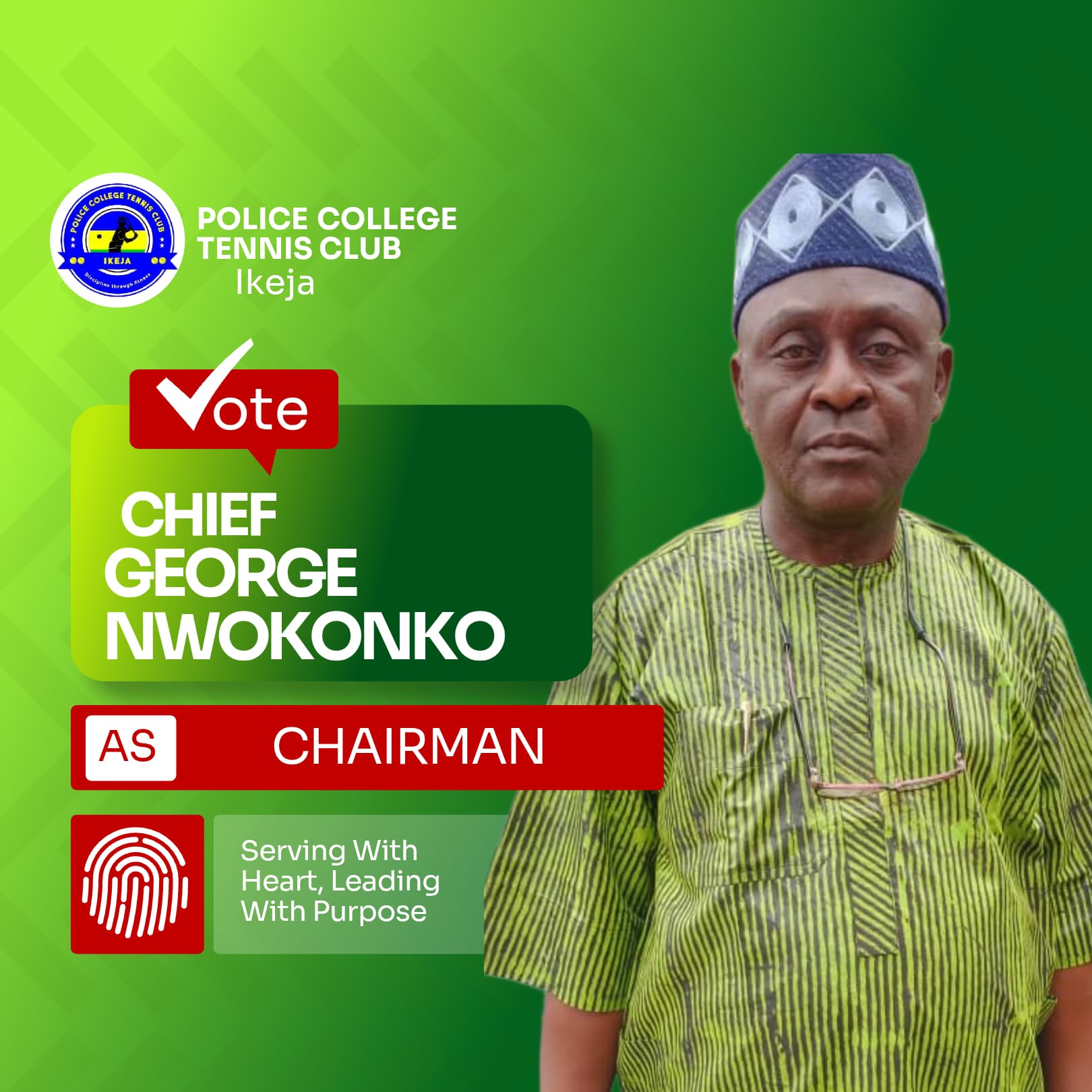 Police College Tennis Club - Chief George Nwokonko portfolio design by PrimeEdge Creative