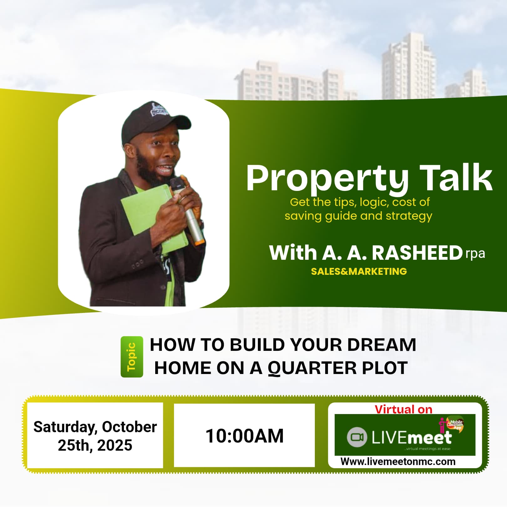 Property Talk with A.A. Rasheed portfolio design by PrimeEdge Creative