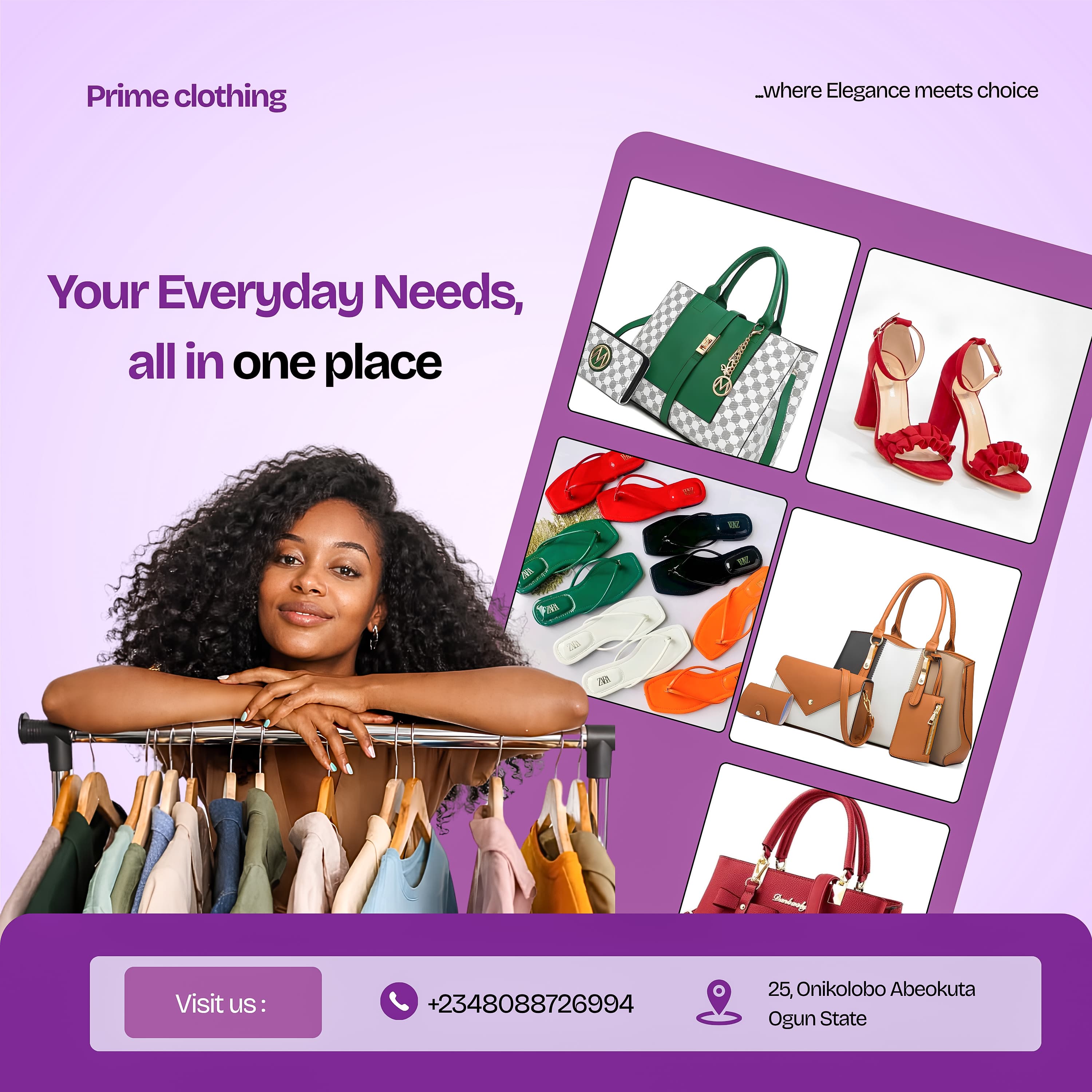 Clothing accessories promotional Canva flyer