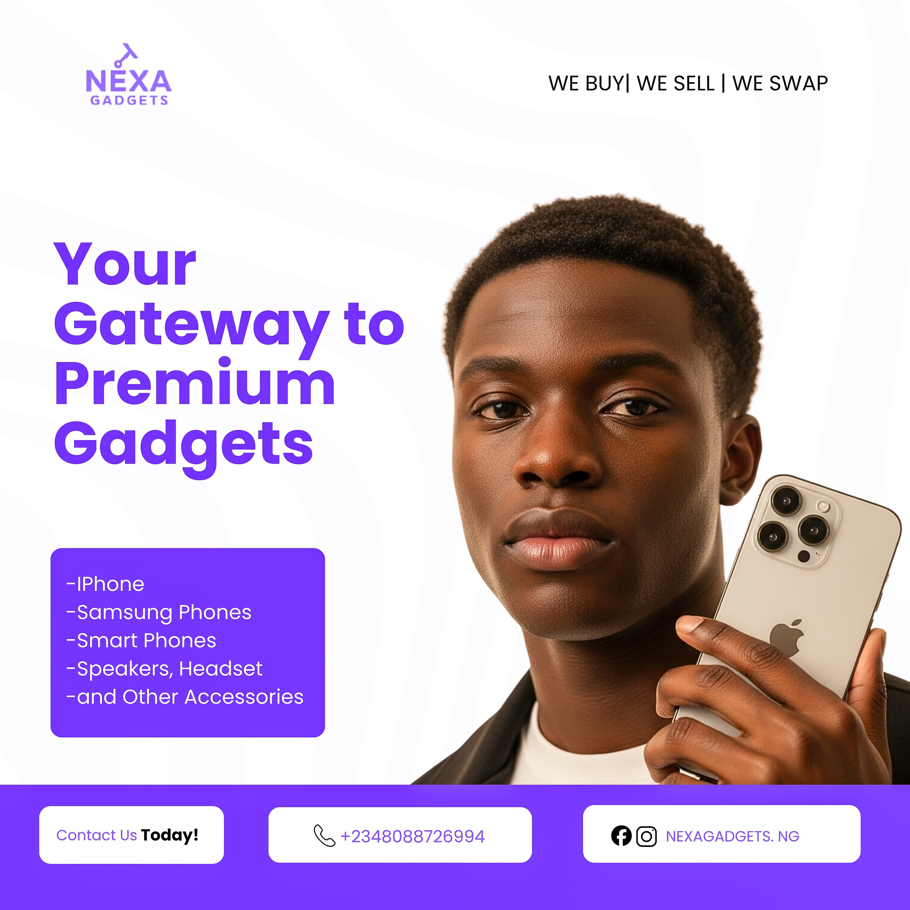 Premium gadgets store promotional Canva flyer