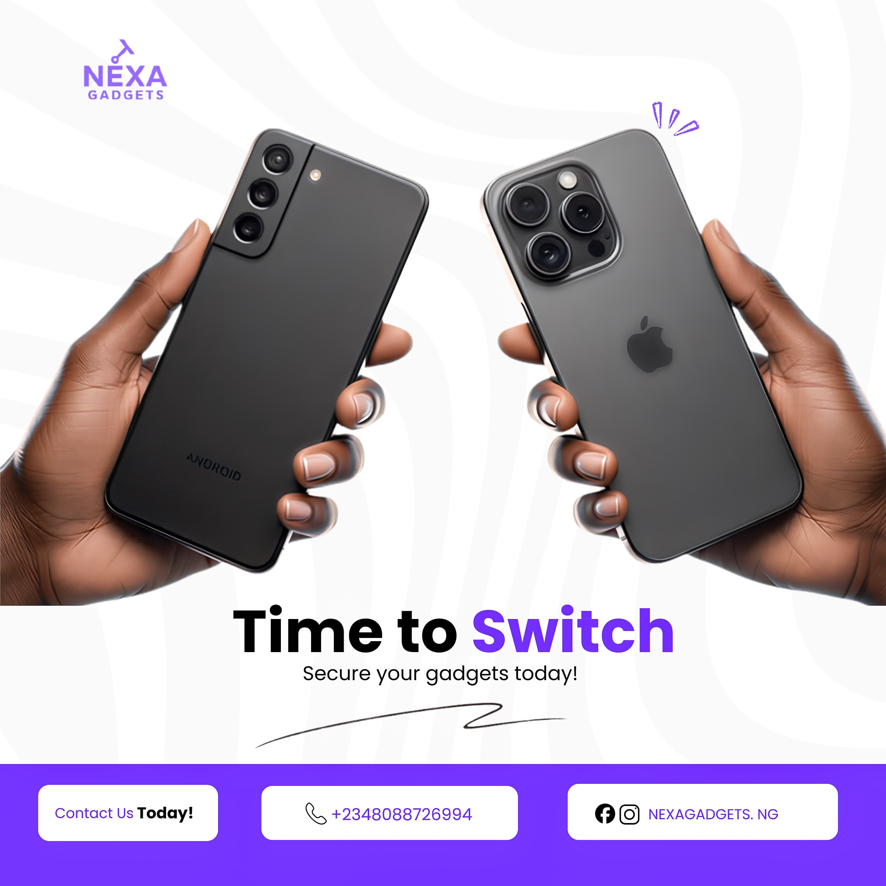 Phone switching service promotional Canva flyer