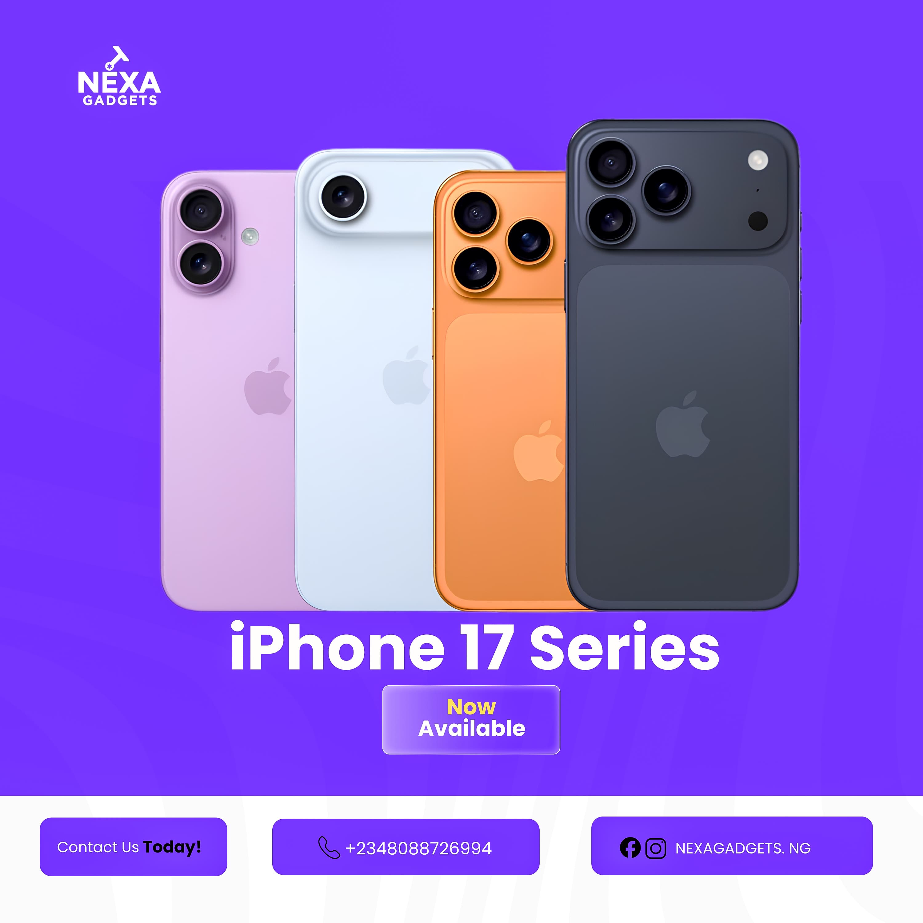 iPhone series launch promotional Canva flyer