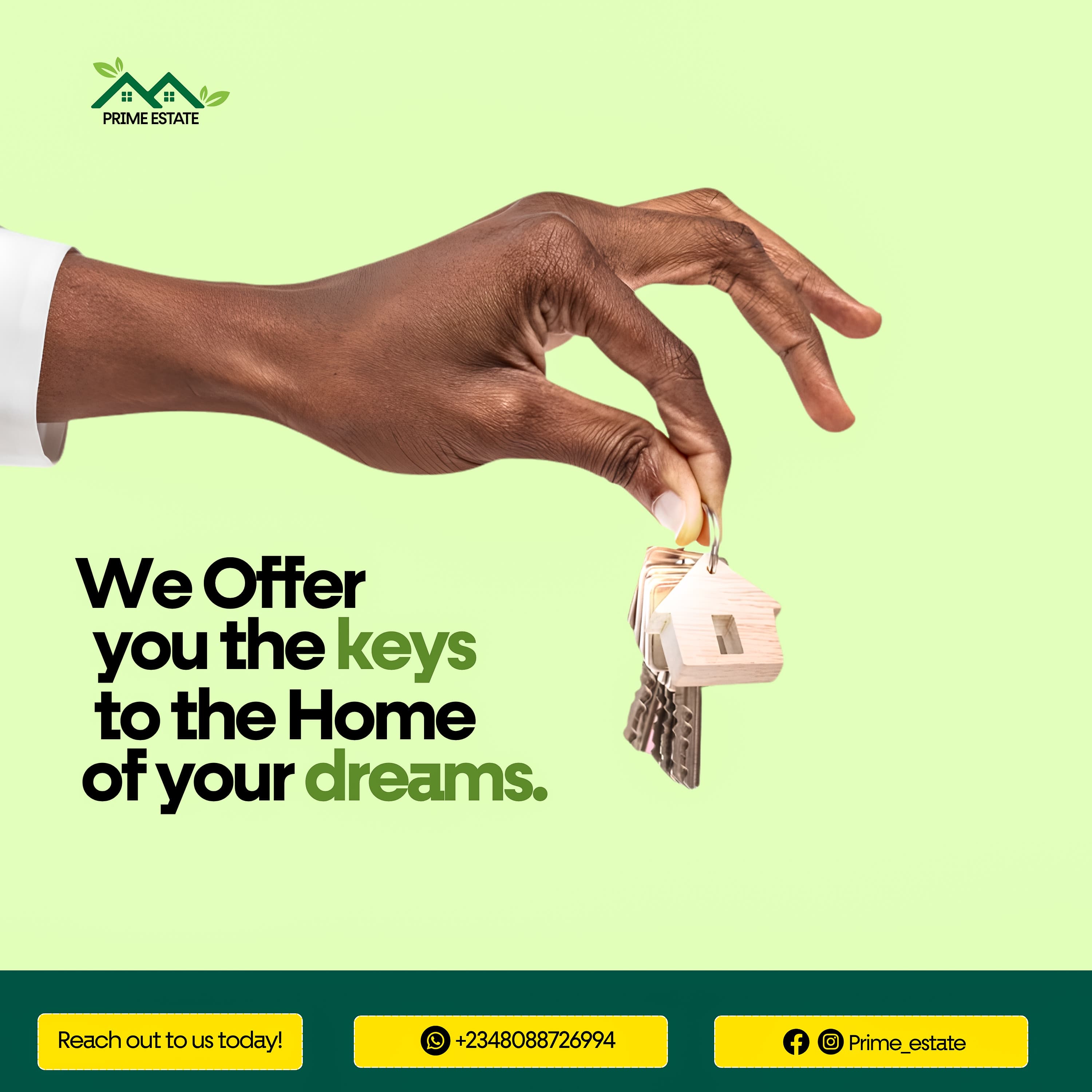 Home ownership keys promotional Canva flyer